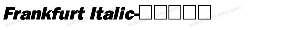 Frankfurt Italic字体转换